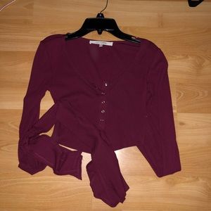 Ootdfash Indiana long sleeve wrap tie top